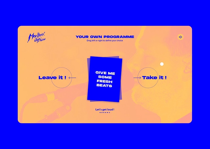Montreux Jazz Festival – Swipe app